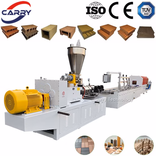 Línea de producción/extrusión de perfiles WPC Máquina para fabricar plástico